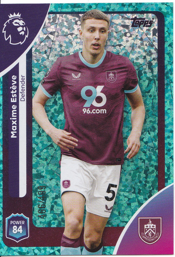 Maxime Estève Burnley #486/499 Limited Edition Topps Trading Card