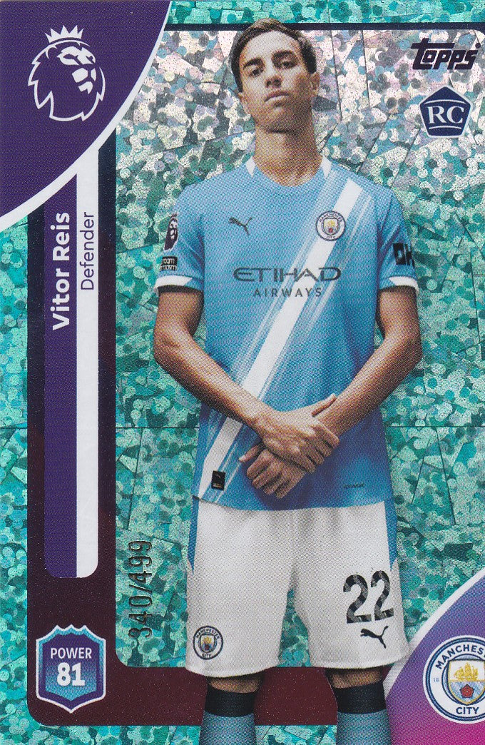 Vitor Reis Manchester City Rookie Card #340/499 | Limited Edition Topps Trading Card